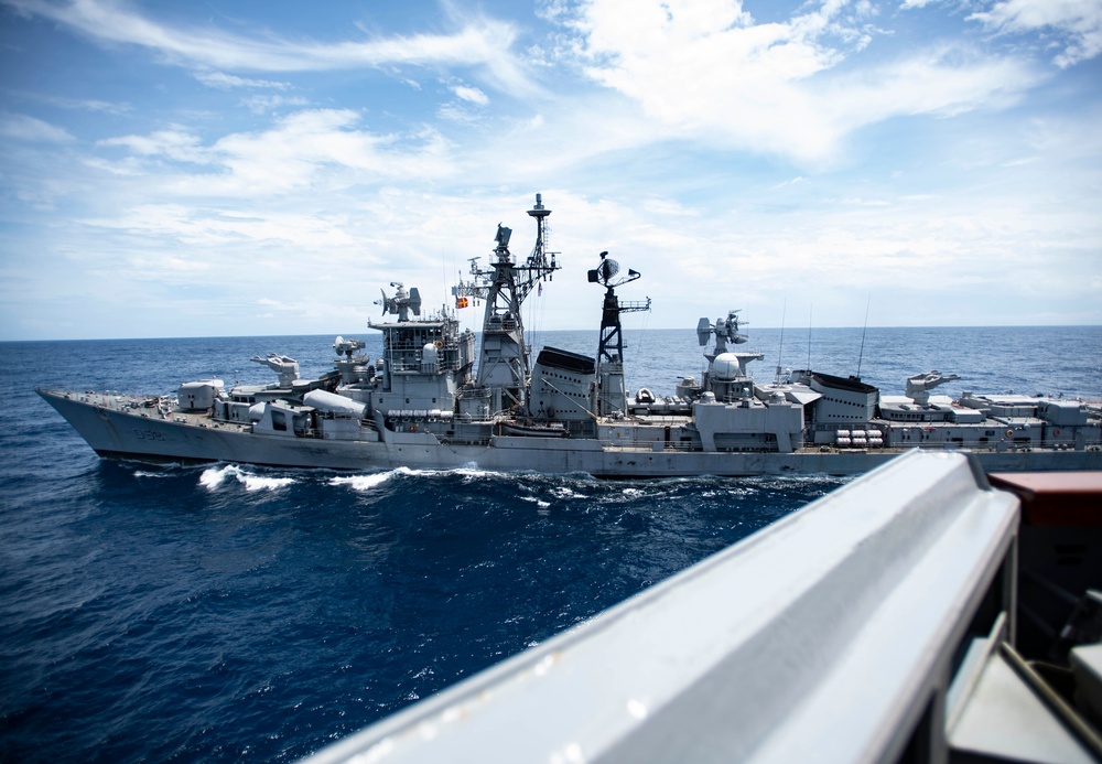 Nimitz Carrier Strike Group Conducts Operations With Indian Navy
