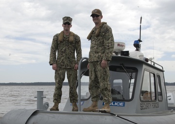 628th Security Forces Squadron Harbor Patrol Assists U.S. Army Corps of Engineers