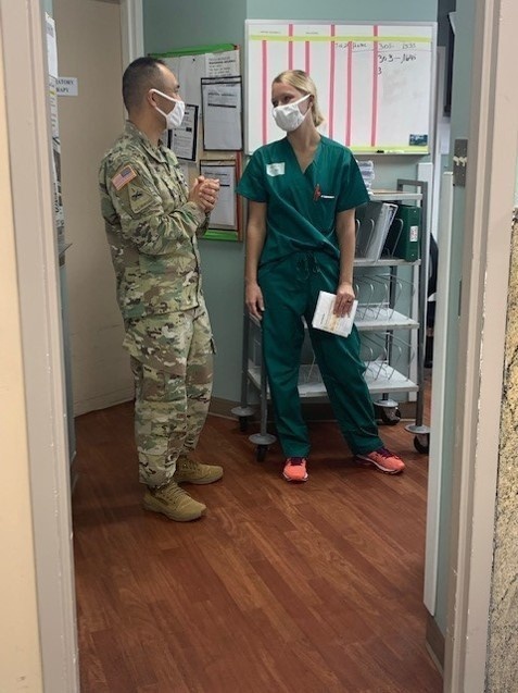 Chaplain team meets with military medical personnel in Houston, Texas