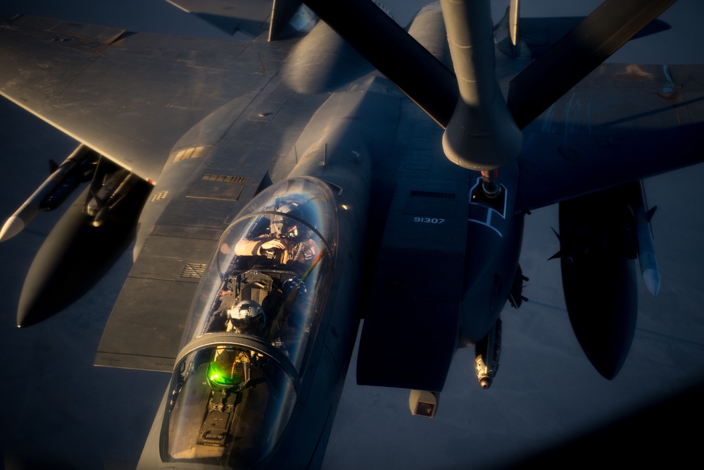 KC-135 Keeps the Eagles Fueled