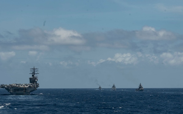 Nimitz Carrier Strike Group Conducts Operations With Indian Navy
