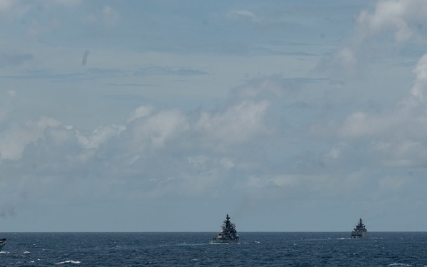 Nimitz Carrier Strike Group Conducts Operations With Indian Navy