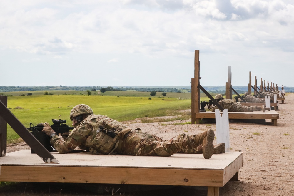 1st Infantry Division Soldiers perform rifle marksmanship qualification at the range.