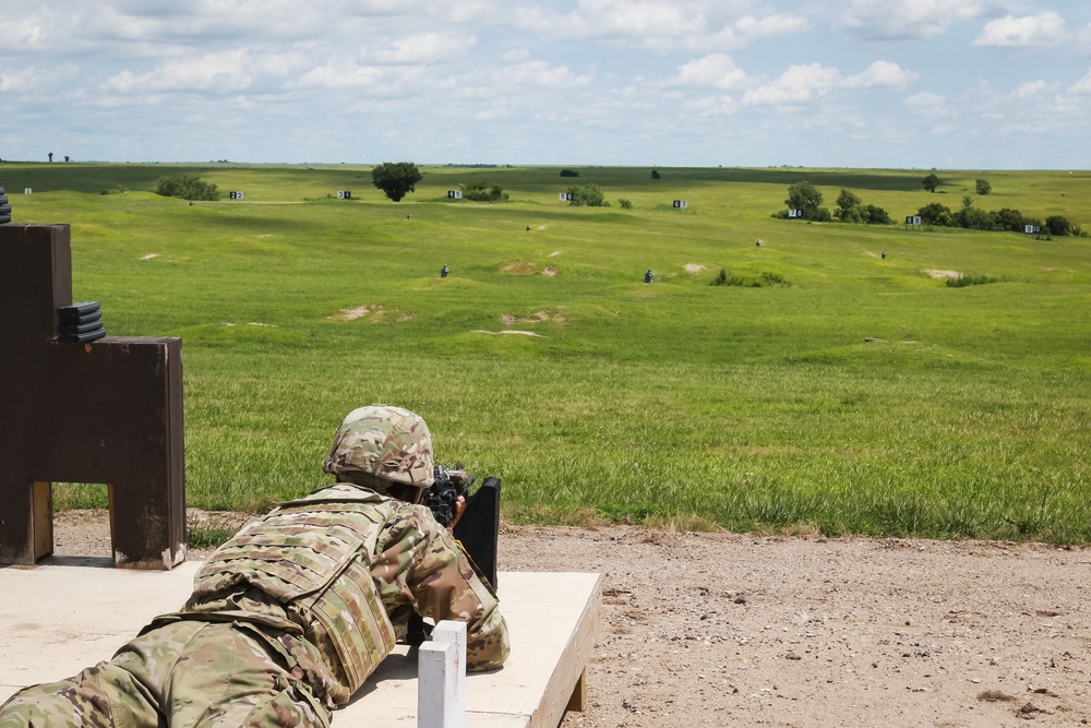 1st Infantry Division Soldiers perform rifle marksmanship qualification at the range.