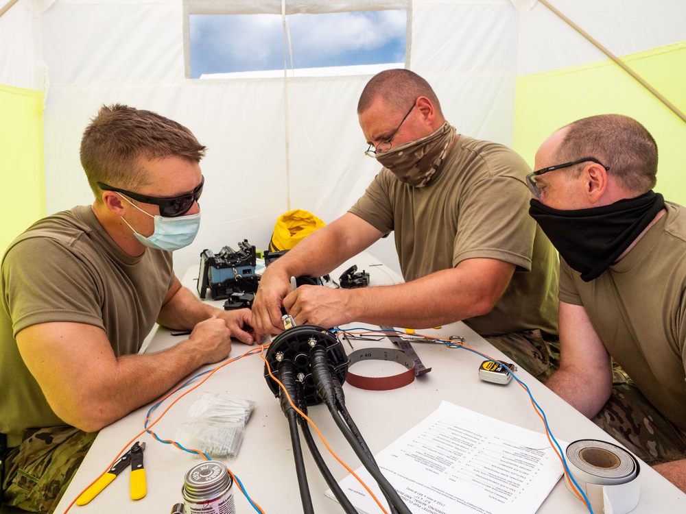 Air National Guard Engineering Installation Squadron Airmen complete large-scale communications project in Puerto Rico