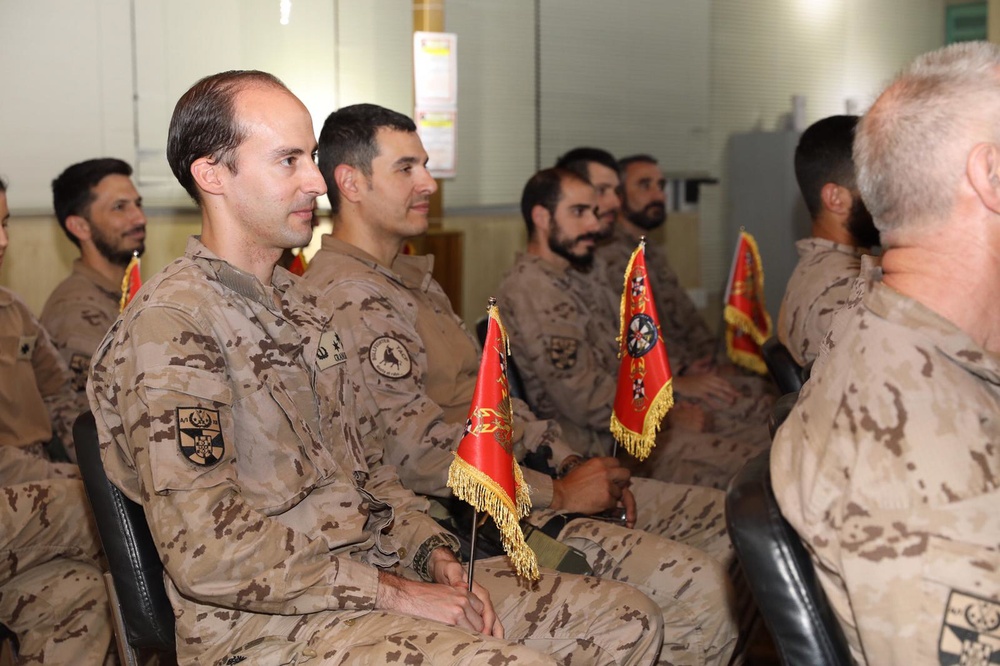 Coalition flag ceremony at Besmayah Range Complex