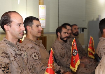 Coalition flag ceremony at Besmayah Range Complex