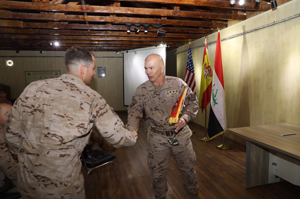 Spanish armed forces are recognized for service at Besmayah Range Complex