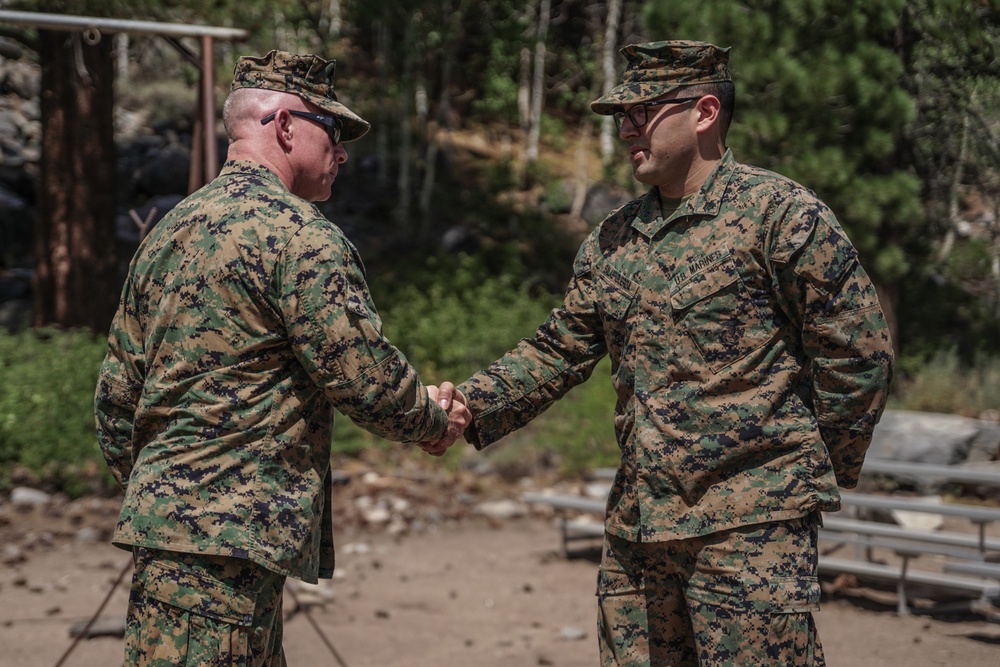 Maj. Gen. Martin speaks to Marines with 4th Recon