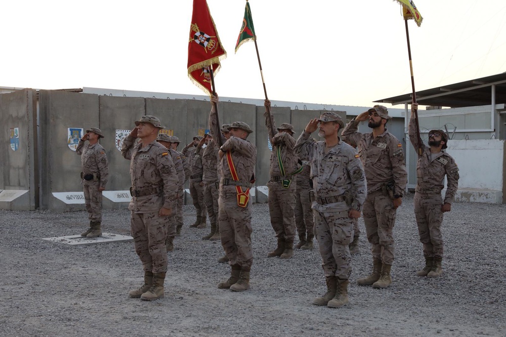 Coalition flag ceremony at Besmayah Range Complex