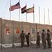 Coalition flag ceremony at Besmayah Range Complex