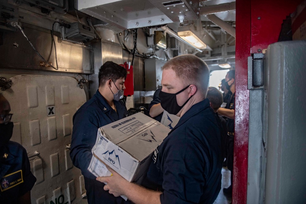 USS Shiloh Replenishment-At-Sea