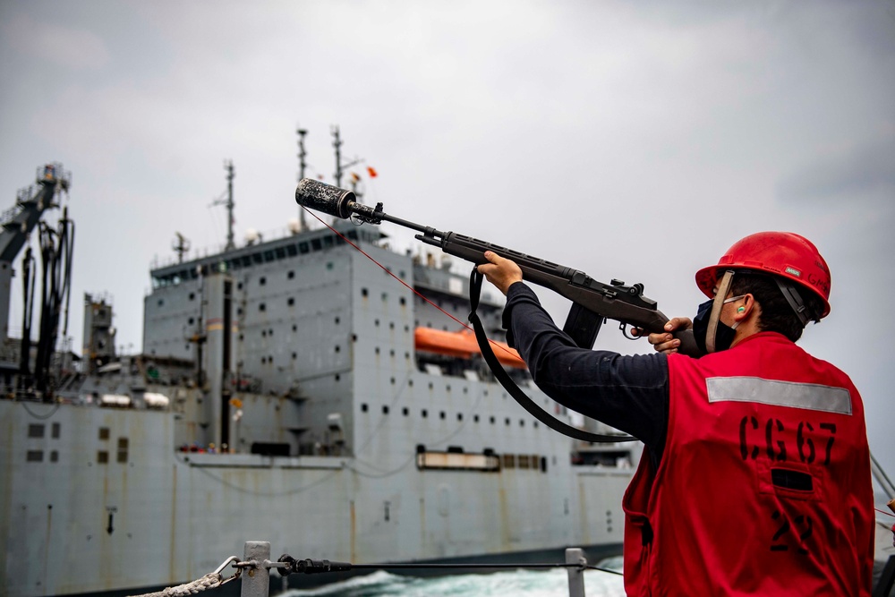 USS Shiloh Replenishment-At-Sea