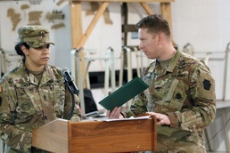 Unit’s first female first sergeant ‘keeps it green’ and takes care of soldiers
