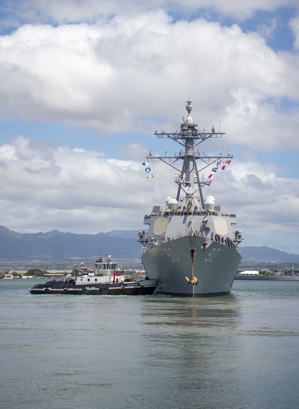 U.S. Navy ships get underway in preparation for Hurricane Douglas