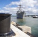 U.S. Navy ships get underway in preparation for Hurricane Douglas