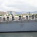 U.S. Navy ships get underway in preparation for Hurricane Douglas