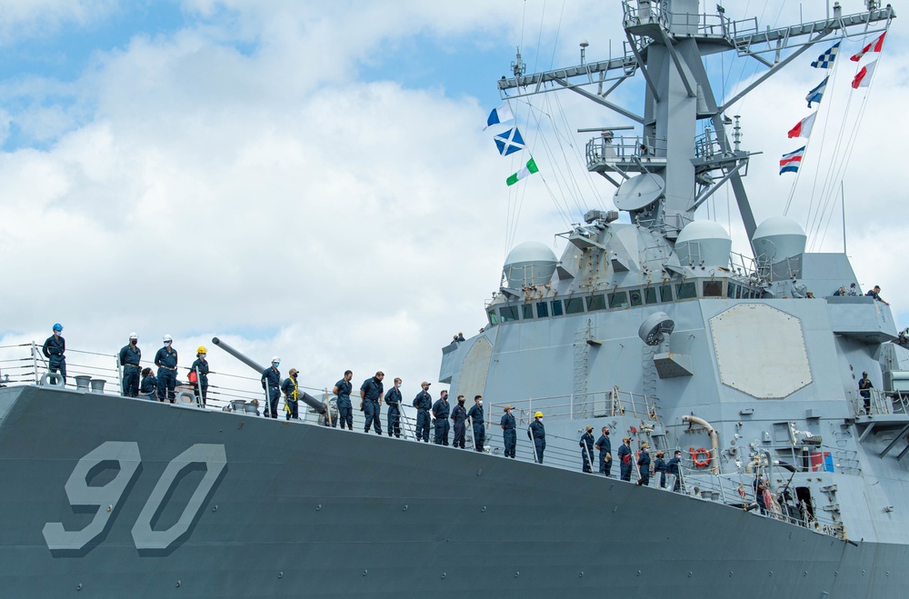 U.S. Navy Ships Get Underway in Preparation for Hurricane Douglas