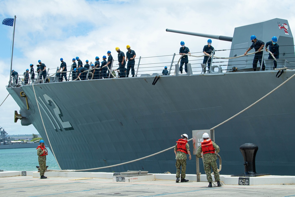 U.S. Navy Ships Get Underway in Preparation for Hurricane Douglas