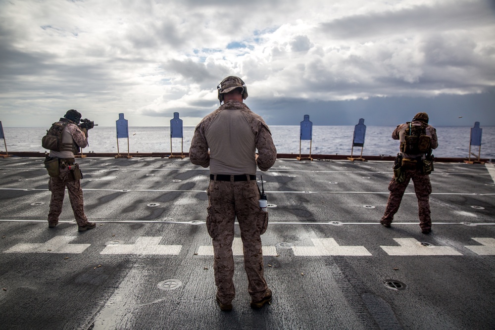 USS Comstock (LSD 45) underway in the western Pacific Ocean