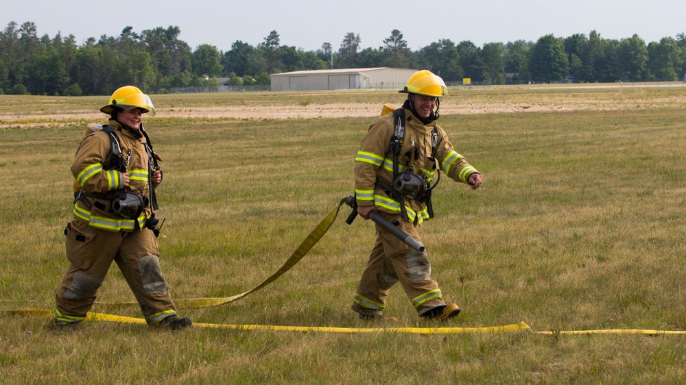 Local First Responders Conduct a Mutual Aid Response Exercise at the Grayling Army Airfield