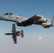 A U.S. Air Force KC-135 Stratotanker refuels A-10 Thunderbolts.