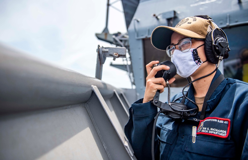 Sailors Aboard USS Germantown (LSD 42) Conduct Daily Operations