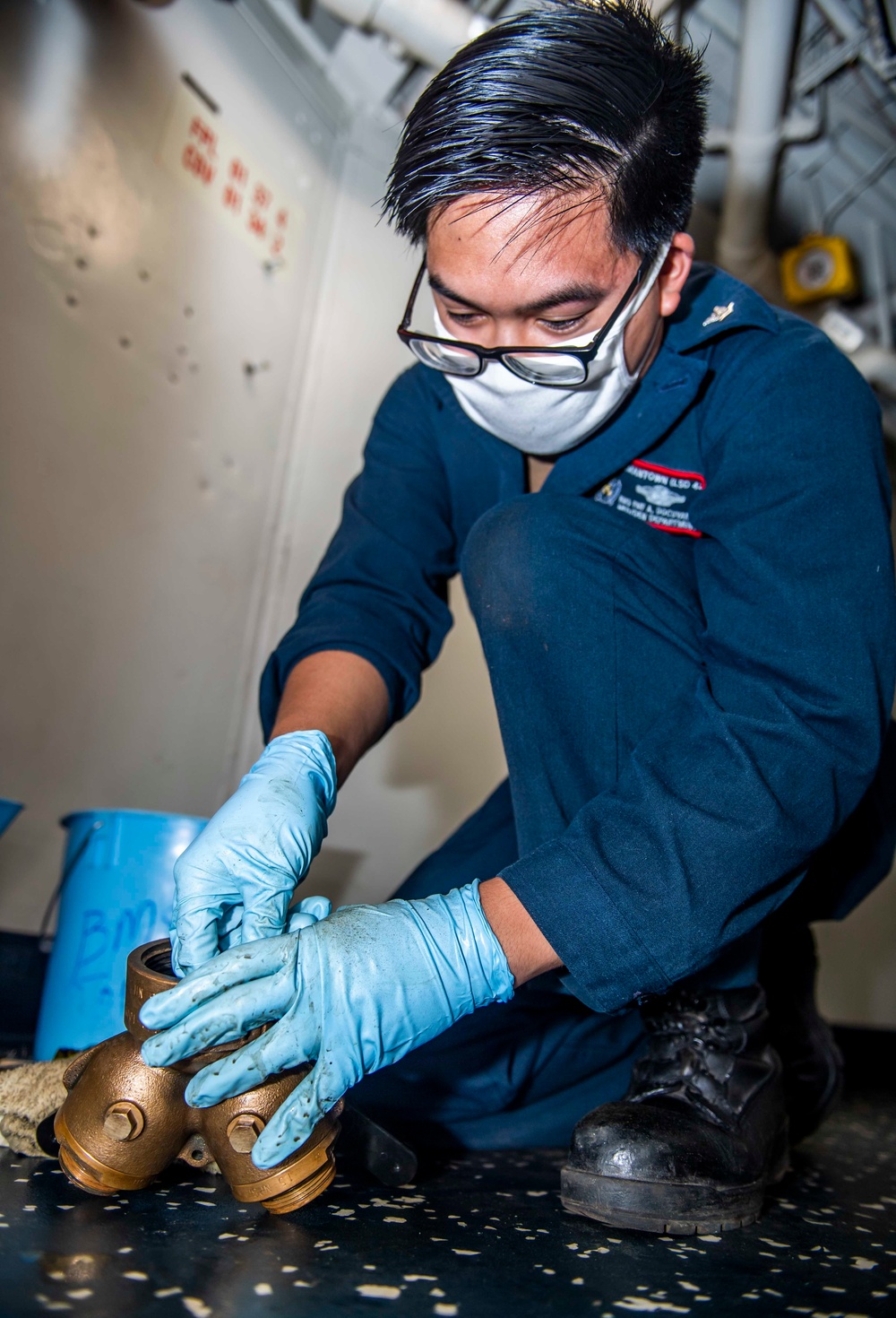 Sailors Aboard USS Germantown (LSD 42) Conduct Daily Operations