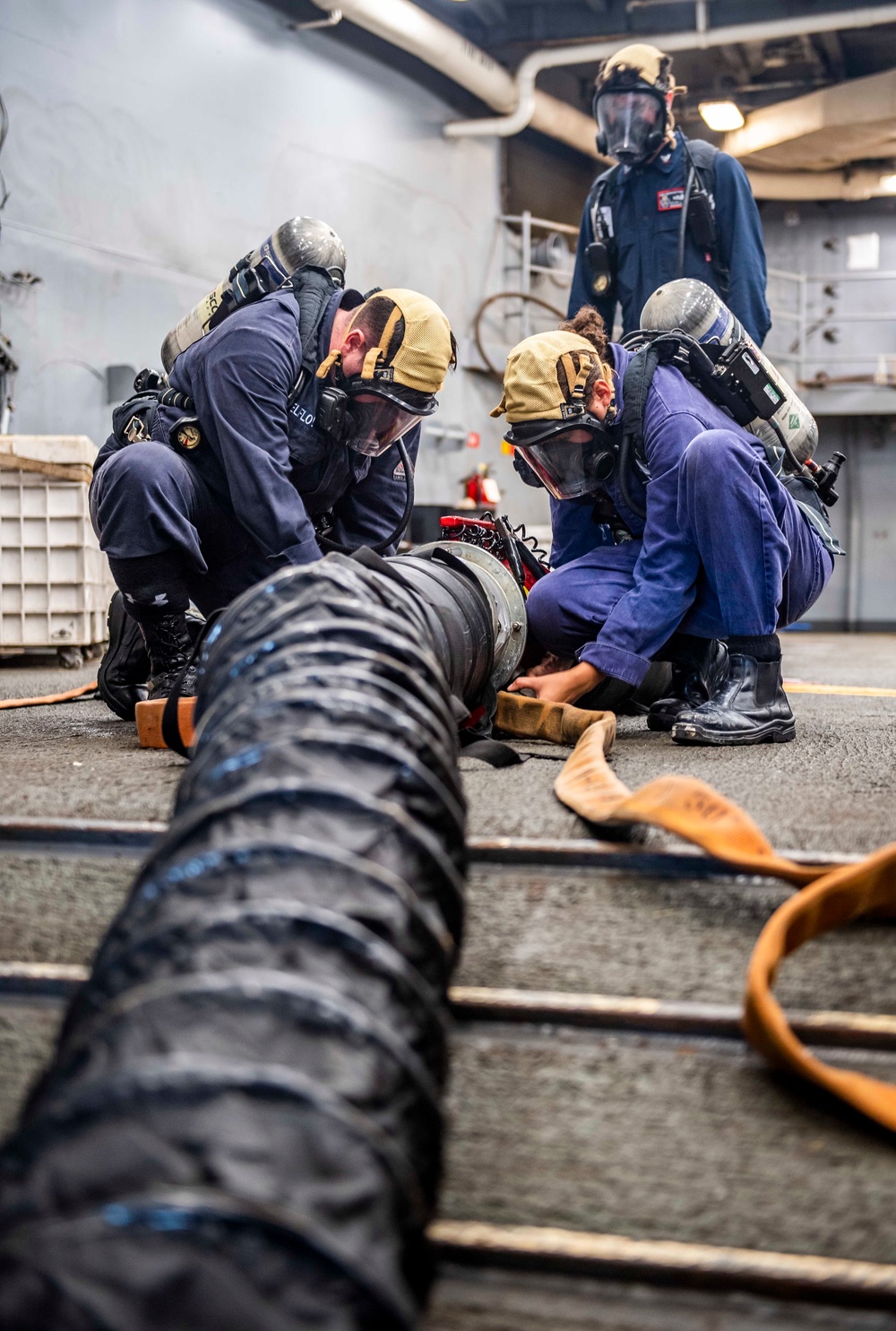 Sailors Aboard USS Germantown (LSD 42) Conduct Daily Operations