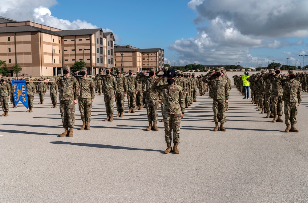 U.S. Air Force Basic Military Training Graduation and Coining Ceremony