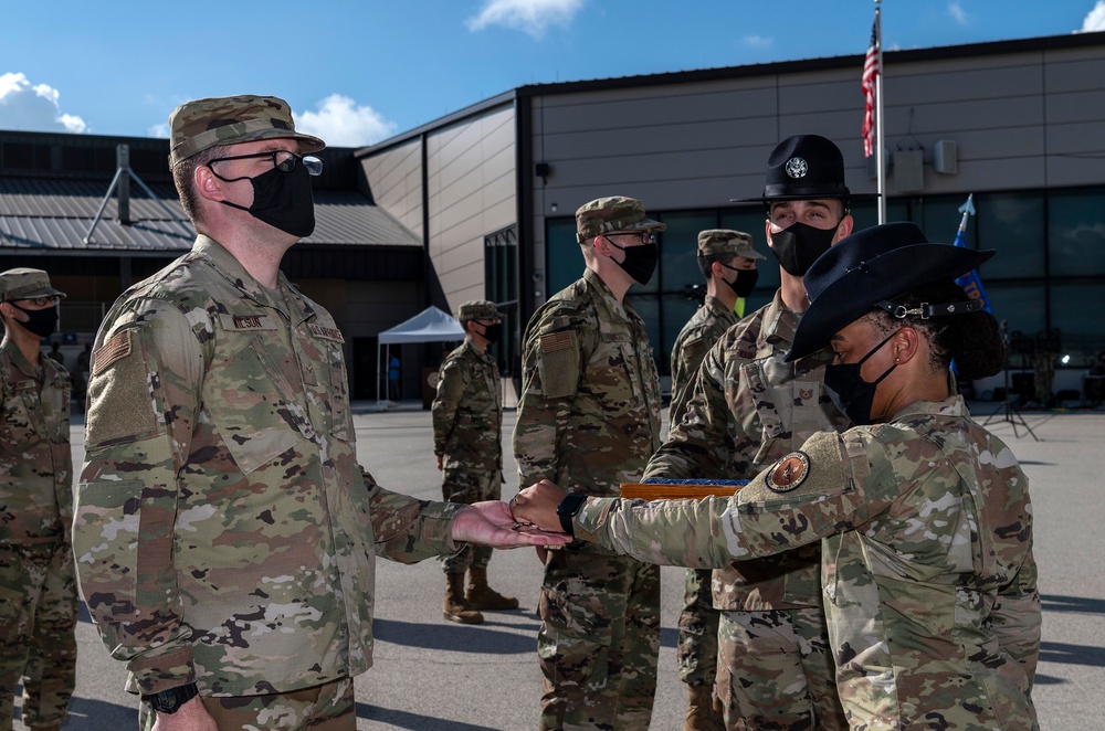 U.S. Air Force Basic Military Training Graduation and Coining Ceremony