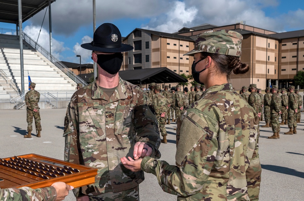 U.S. Air Force Basic Military Training Graduation and Coining Ceremony