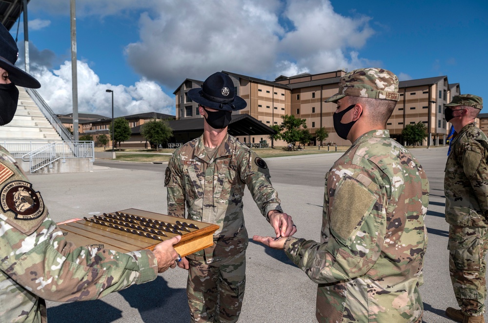 U.S. Air Force Basic Military Training Graduation and Coining Ceremony