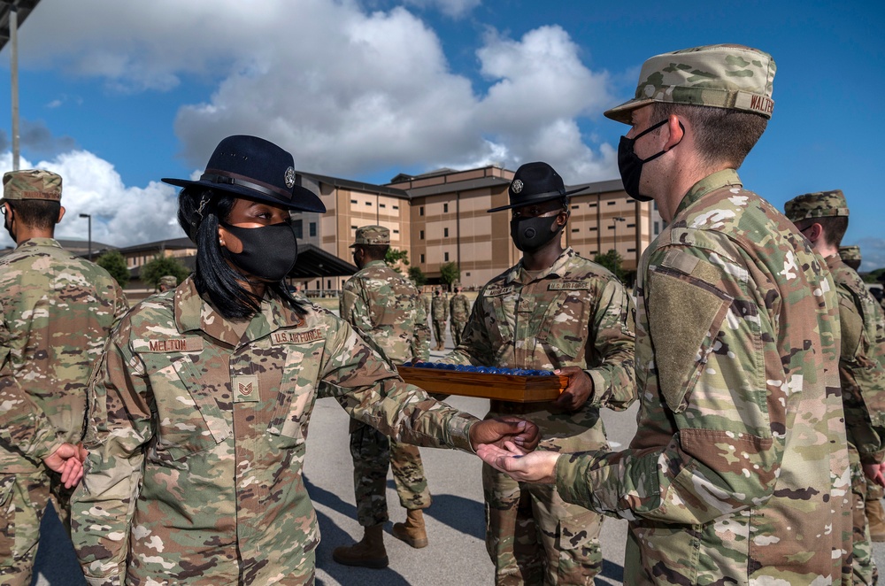 U.S. Air Force Basic Military Training Graduation and Coining Ceremony