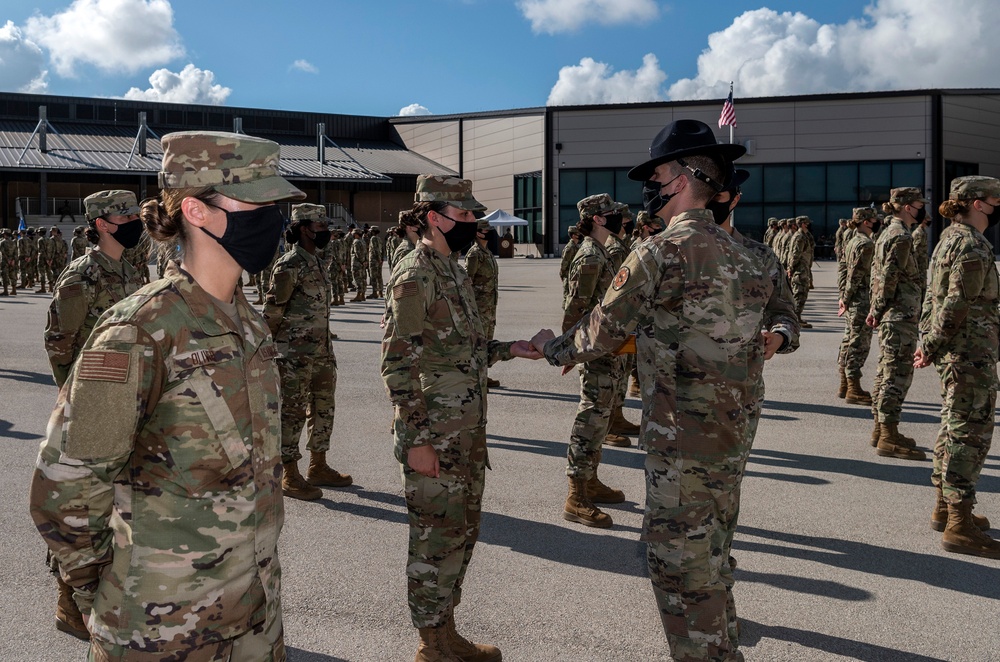 U.S. Air Force Basic Military Training Graduation and Coining Ceremony