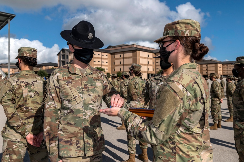 U.S. Air Force Basic Military Training Graduation and Coining Ceremony