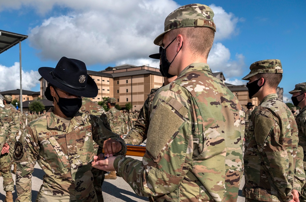 U.S. Air Force Basic Military Training Graduation and Coining Ceremony