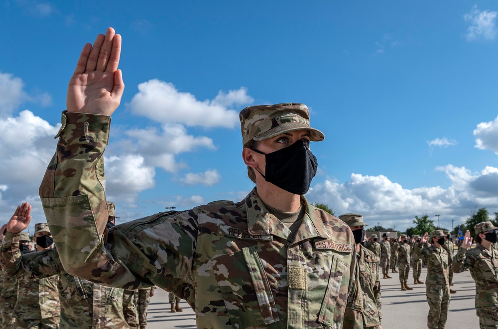 U.S. Air Force Basic Military Training Graduation and Coining Ceremony