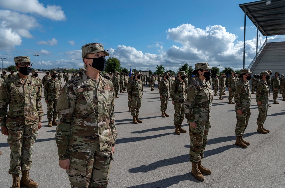 U.S. Air Force Basic Military Training Graduation and Coining Ceremony