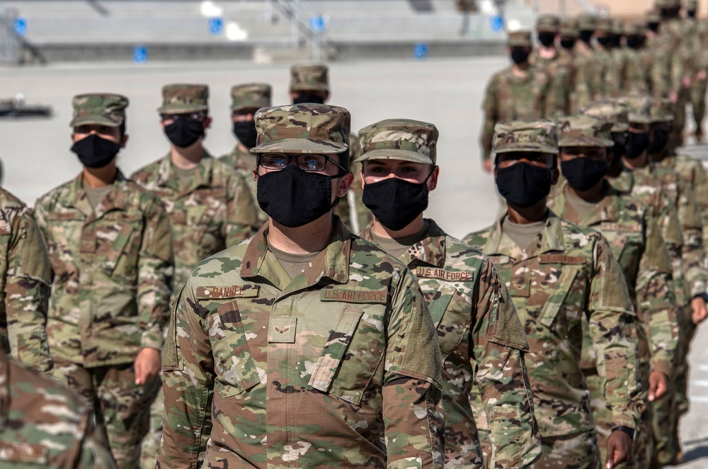 U.S. Air Force Basic Military Training Graduation and Coining Ceremony