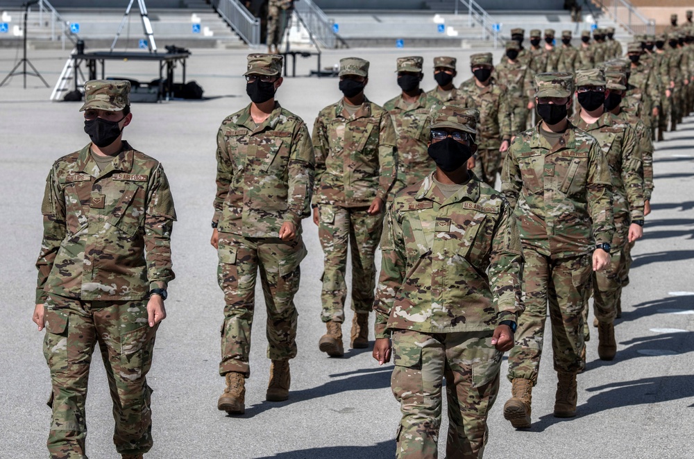 U.S. Air Force Basic Military Training Graduation and Coining Ceremony