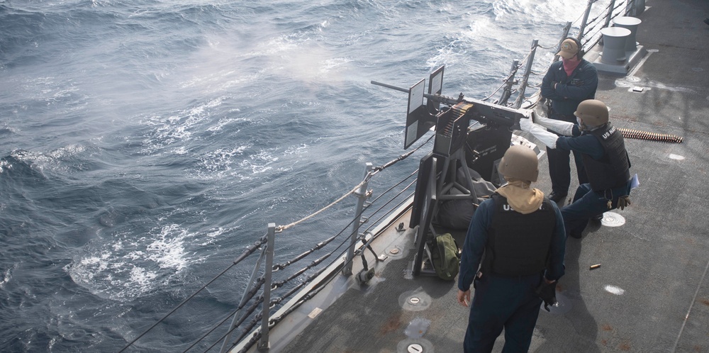 USS Ralph Johnson Conducts Live Fire Exercise