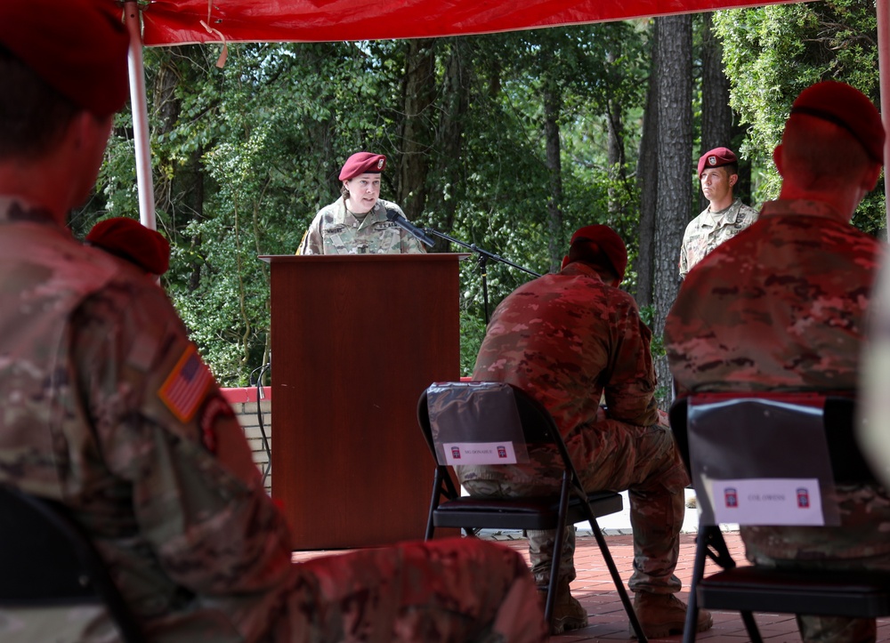 Headquarters Headquarters Battalion, 82nd Airborne Division hosts change of responsibility ceremony