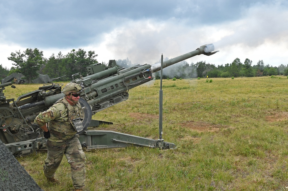 119 Field Artillery Sends Rounds at Northern Strike 20