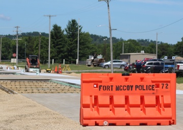 Road Paving Work at Fort McCoy