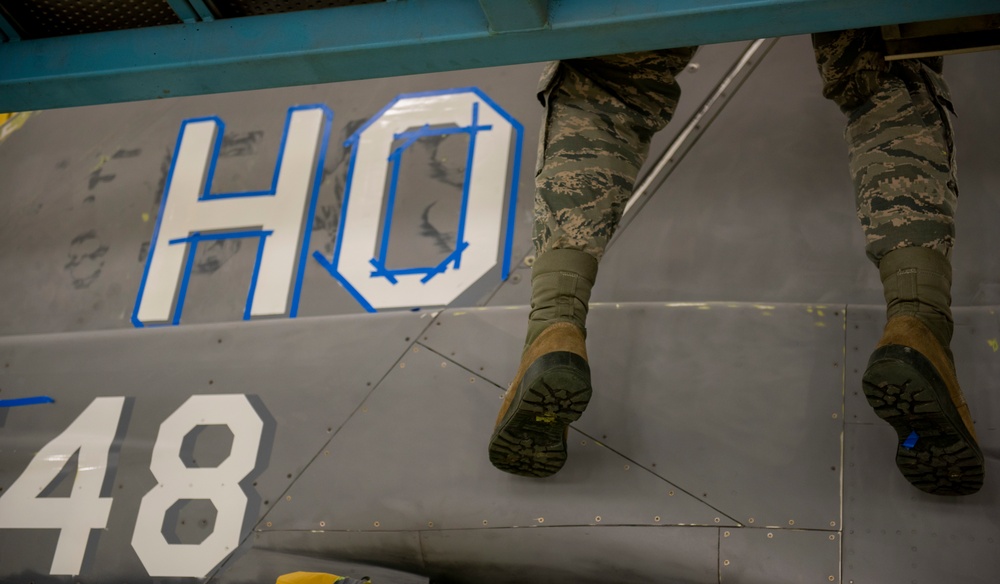 311th FS Flagship repainting