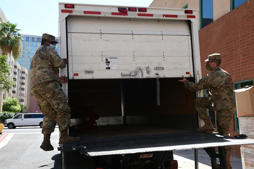 Arizona National Guard picks up first delivery of medical-grade reusable gowns from FABRIC