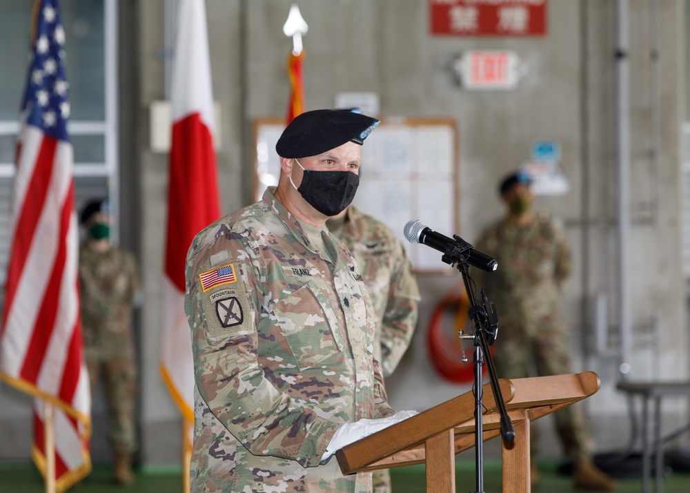 U.S. Army 78th Aviation Battalion Japan Change of Command