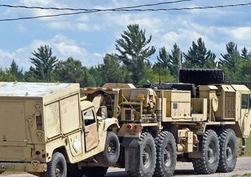 1073rd Maintenance Company Recover a Vehicle Under Simulated Fire During Northern Strike 20