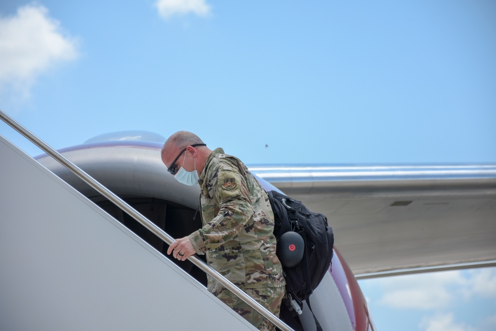 442d Fighter Wing members leave for deployment